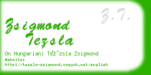 zsigmond tezsla business card